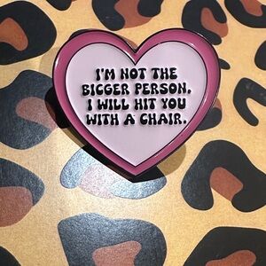 Humorous Heart Enamel Pin 🩷🩷